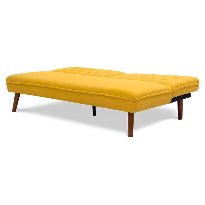 Futon Tela Amarillo Kevi | Sofá Cama y Futones | salas